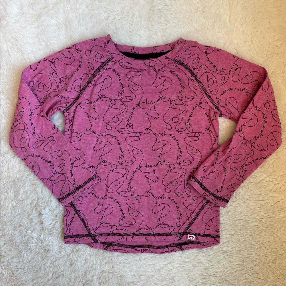Kids Appaman Pink Long Sleeve Unicorn Tee